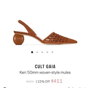 Cult Gaia Keri 50mm woven-style mules - Like New!